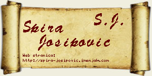 Spira Josipović vizit kartica